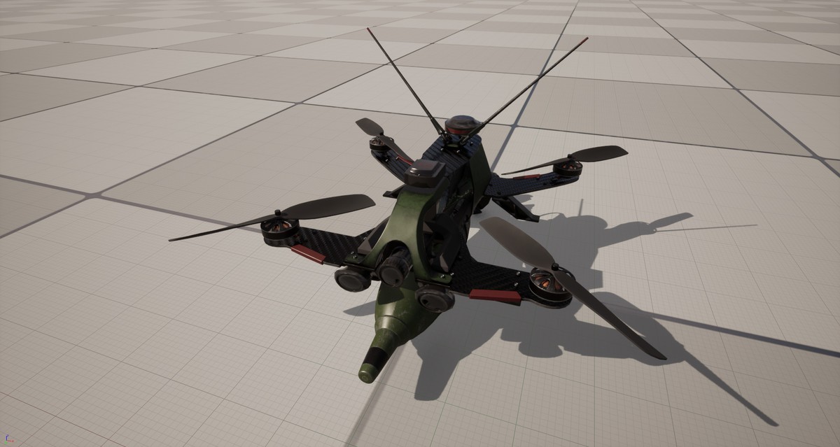 FPV Drone Valkyrie – Military UAV (4K PBR, Game Ready)