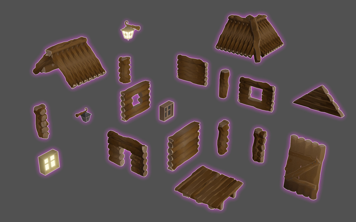 LP - Modular Wooden Logs: Houses, Fences & Farms