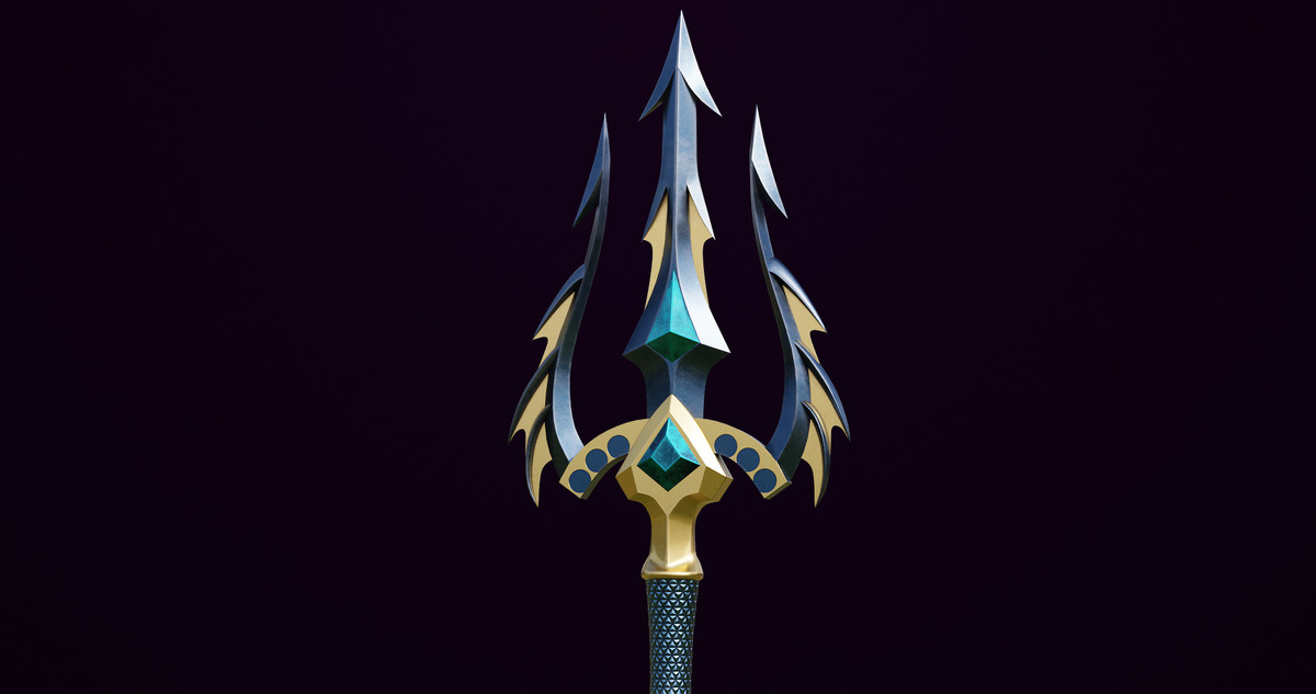 Fantasy Trident 01 URP HDRP Textures