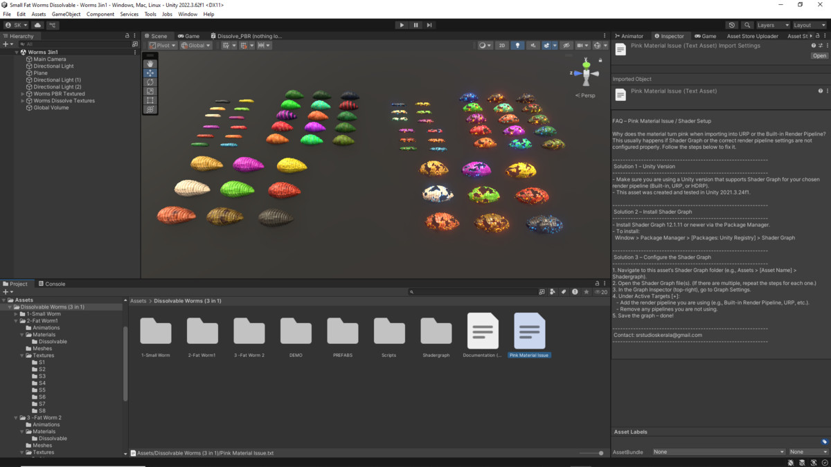 Dissolvable Worms (3 in 1 PACK)