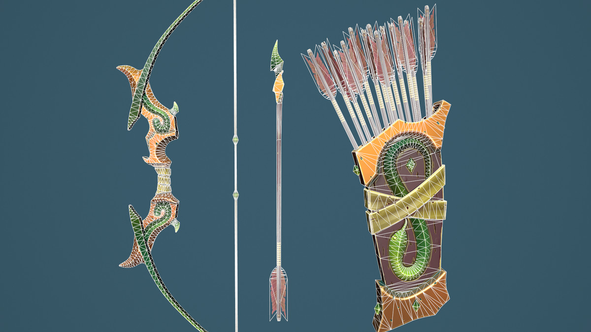 Snake Bow Quiver Arrow