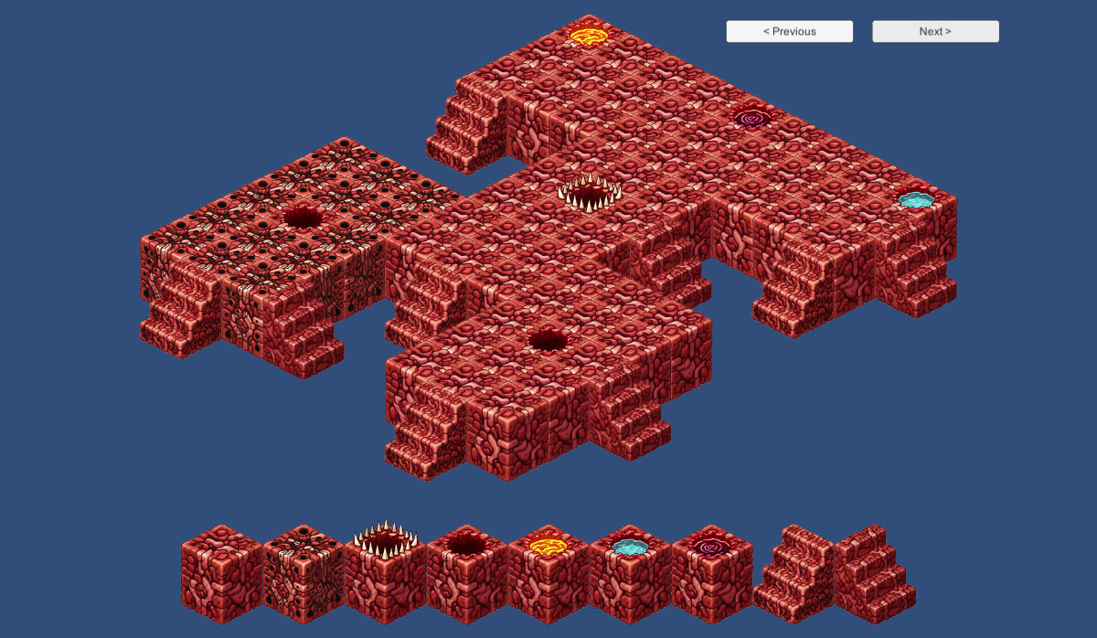 2D Isometric Modular Tileset – Flesh, Blood & Skull