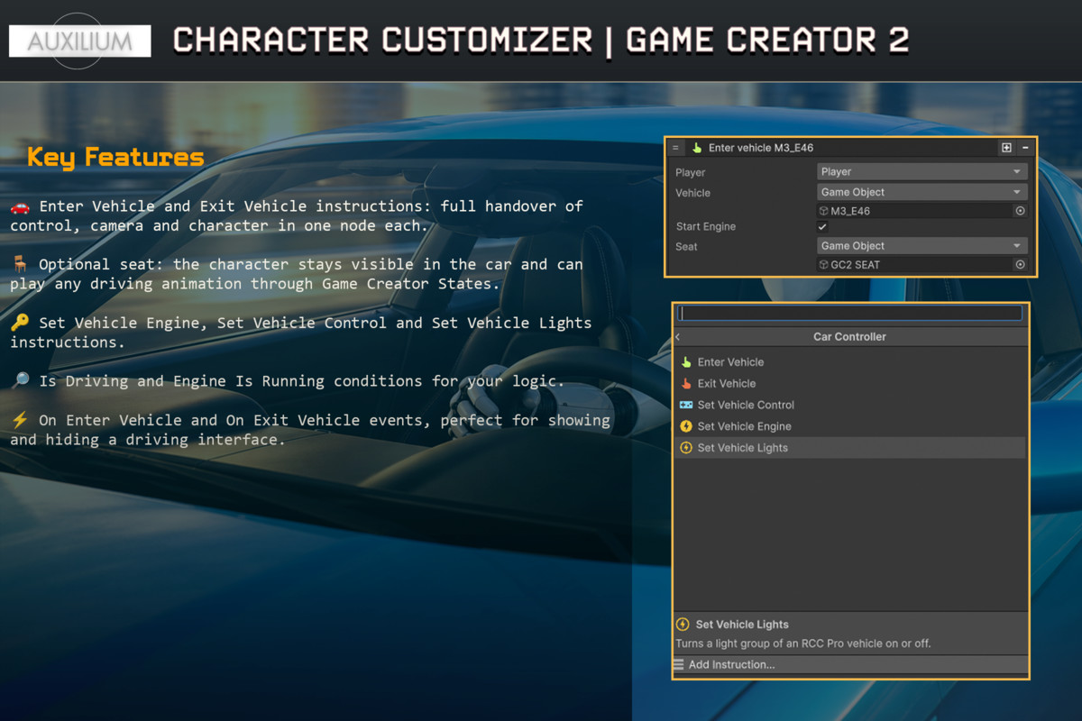 Realistic Car Controller Pro for Game Creator 2