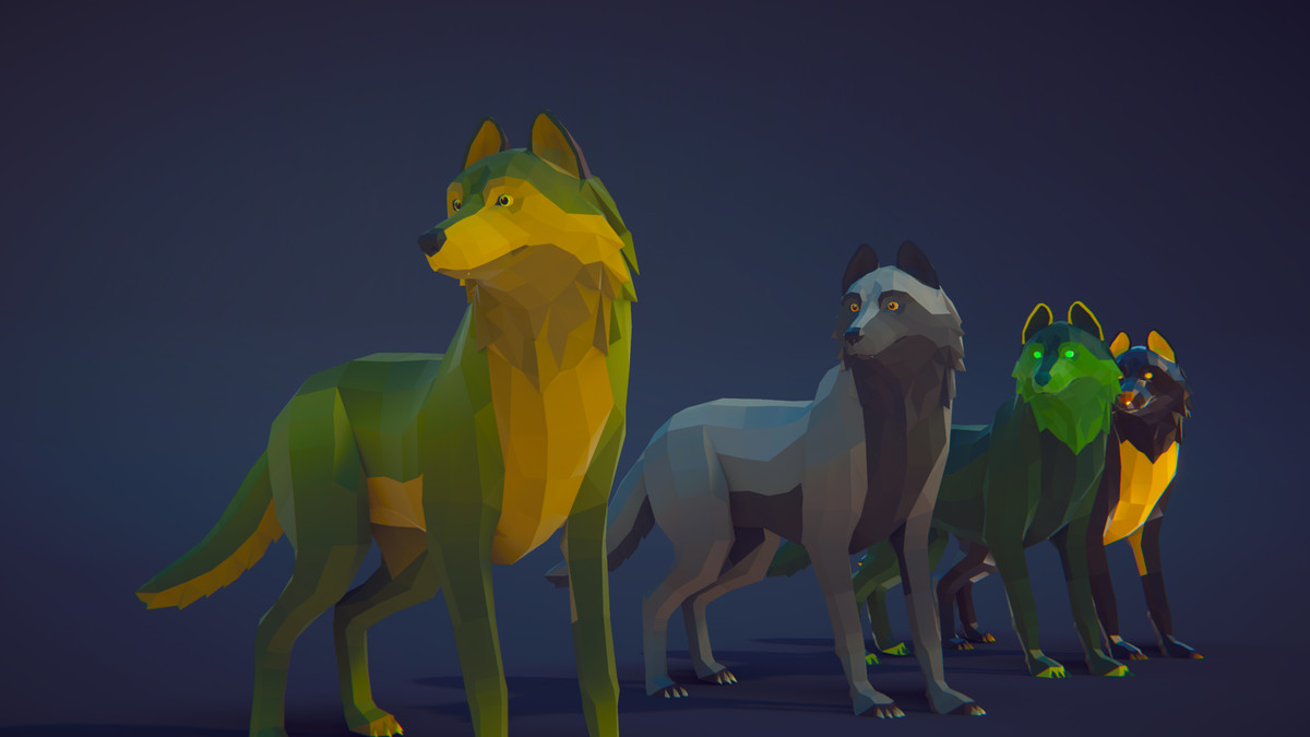 Poly Art: Wolf