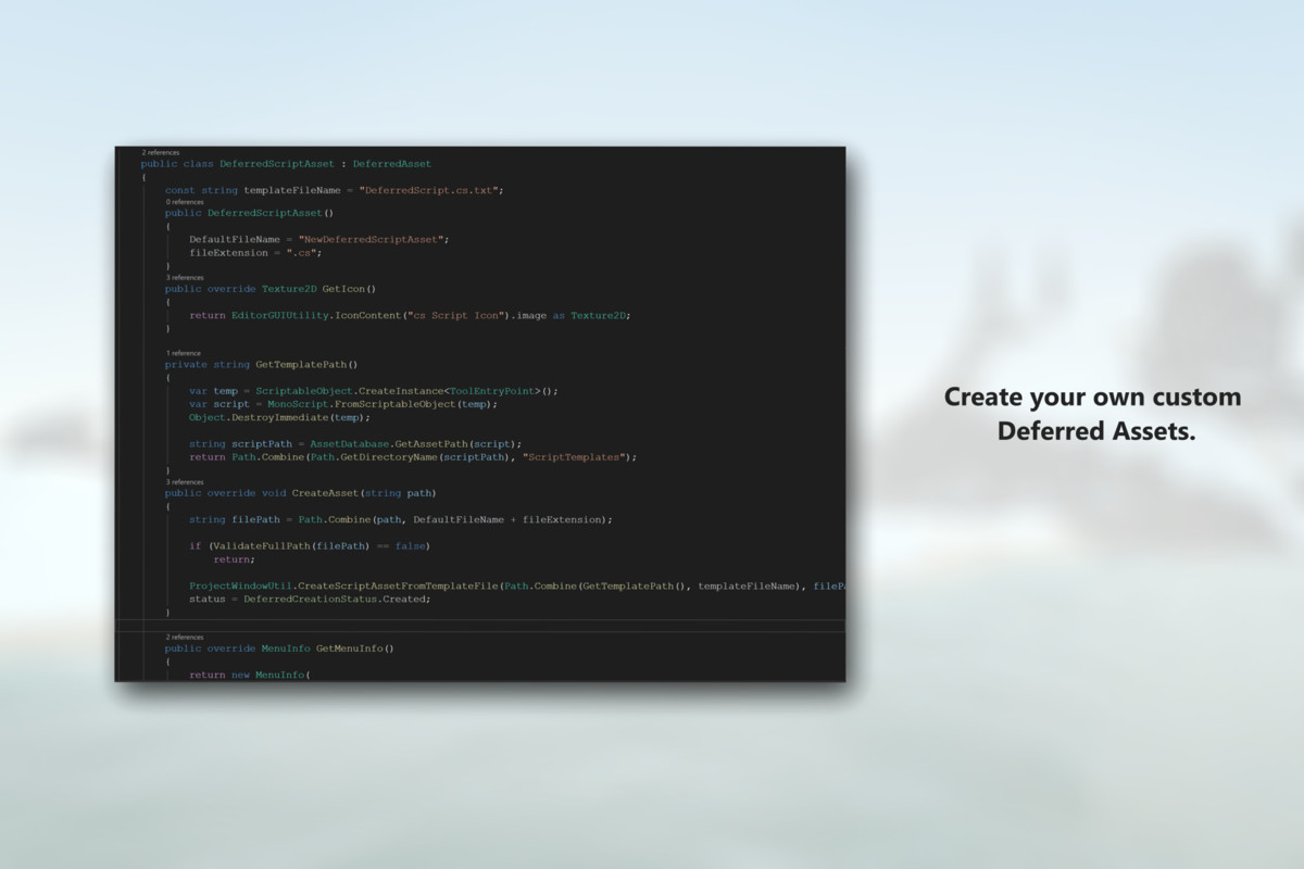 Deferred Asset Creator