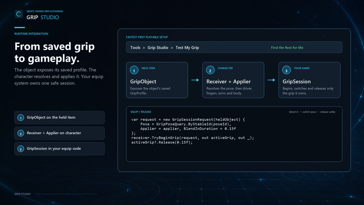 Grip Studio – Hand Pose & Weapon Grip Editor