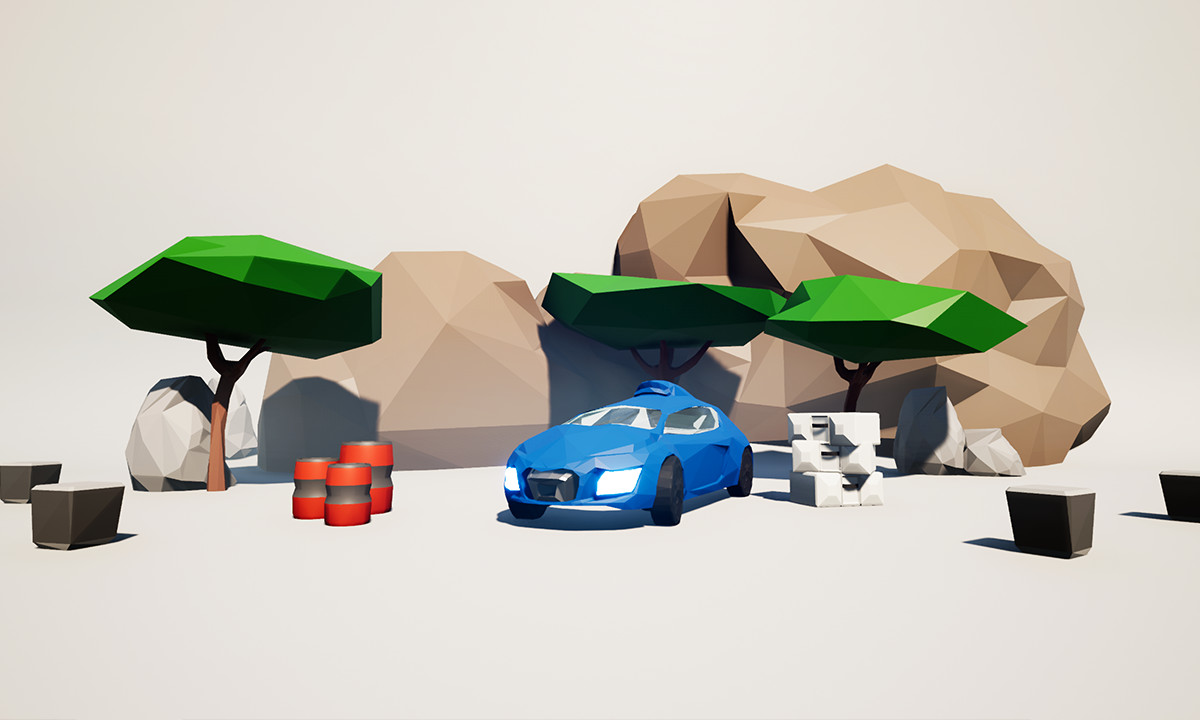 Exotic Roadster - Low Poly