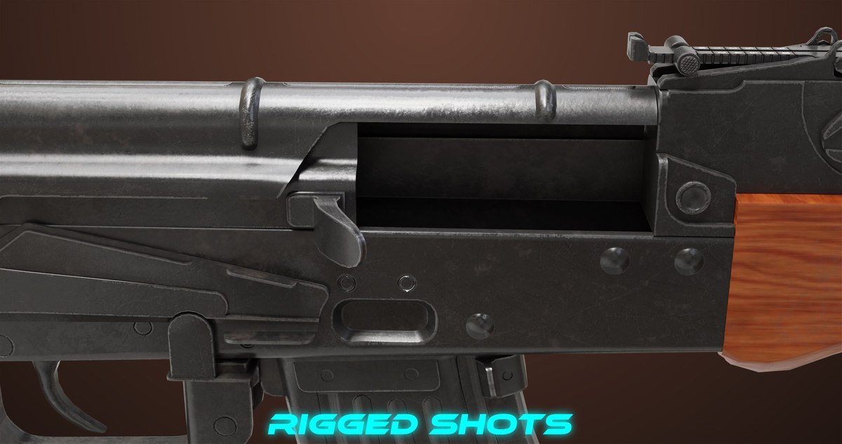 Light Machine Gun 10 Wood URP HDRP Textures