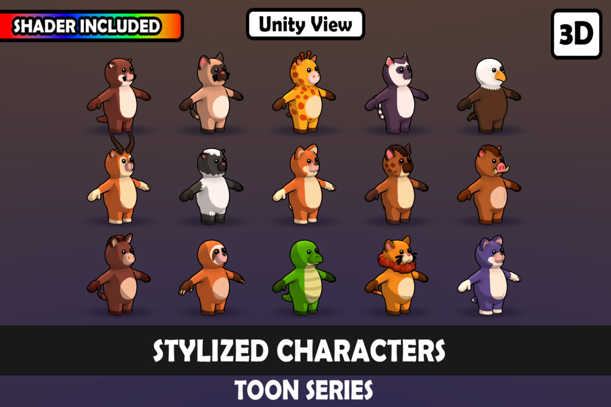 Mascot Humanoid Animal Characters Vol.3 – 15 Unique Characters
