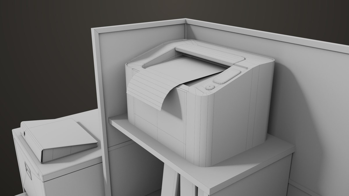 Office Desk Props Single Mat URP HDRP Textures