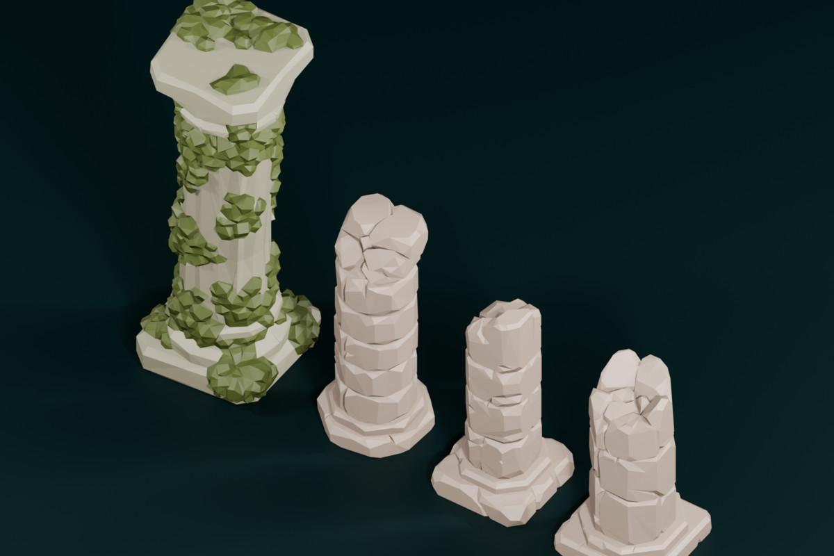Low Poly Ruins Pack