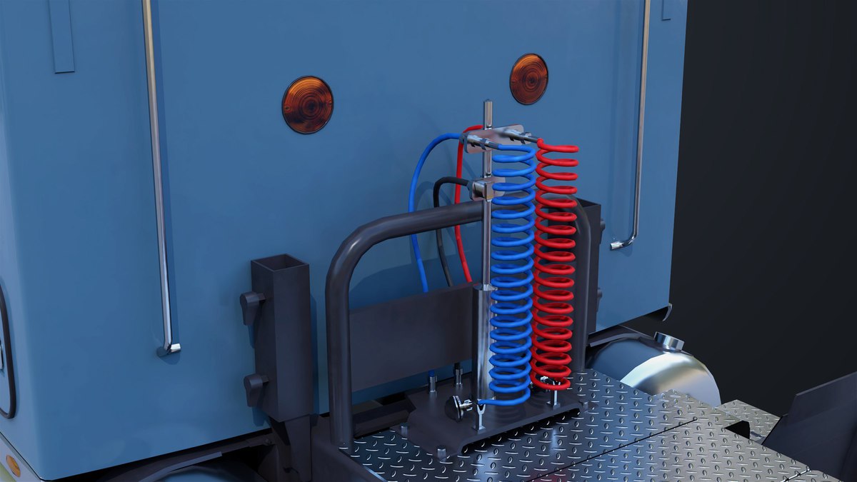 Heavy Truck Chassis 07 Cyan and Grey URP HDRP Textures