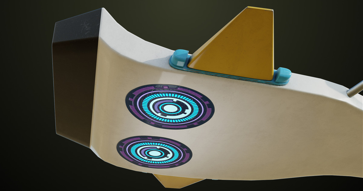 Sci Fi Hoverboard 7 URP HDRP Textures