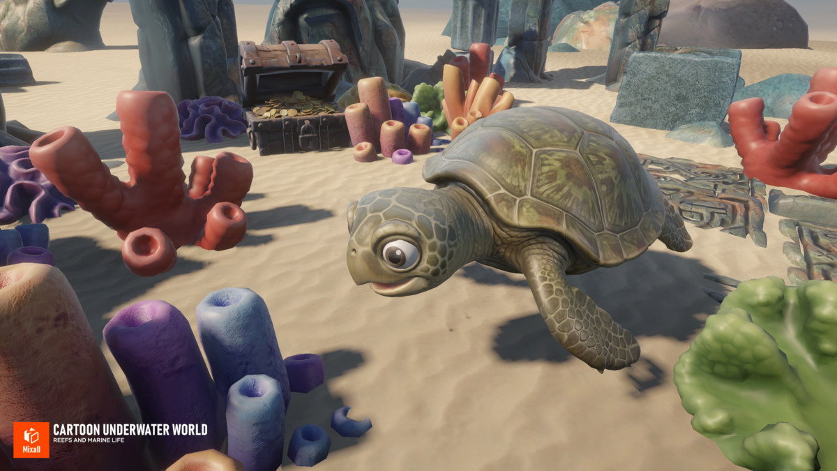 Cartoon underwater world - Reefs and Marine life