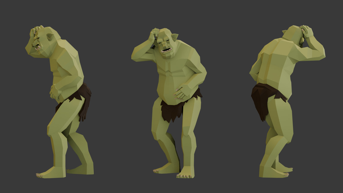 Low-Poly Medieval Fantasy - Biped Creatures Pack
