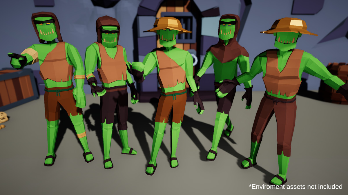 3D Characters Lowpolly Bundle 6