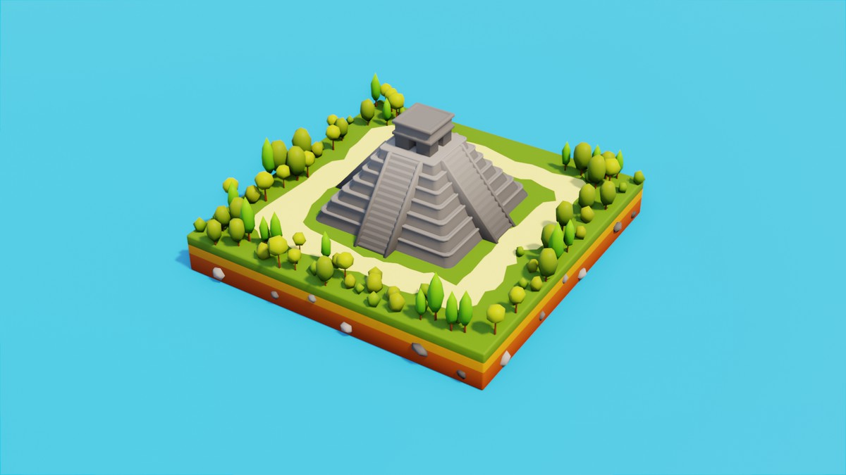 Low Poly N&S America LandMarks by IGS