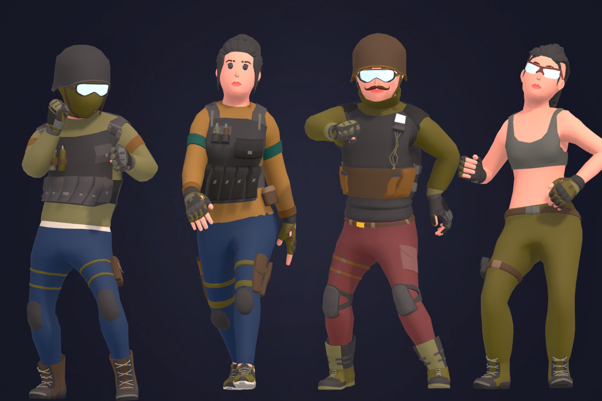 Customizable 3D Military Characters Bundle