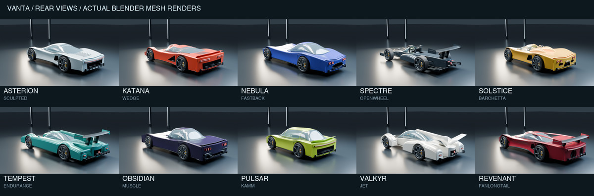 VANTA: Futuristic Sci-Fi Racing Cars