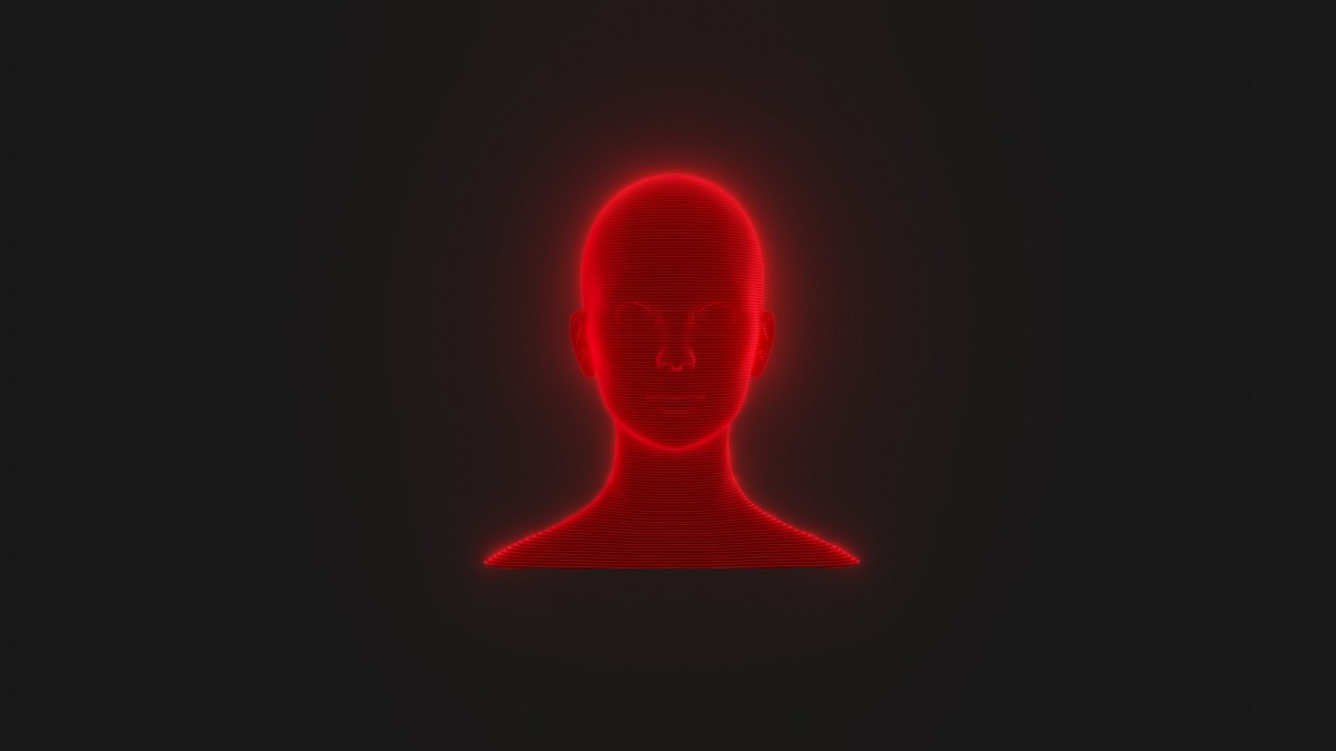Sci-Fi Red Hologram Male Female Heads 3D Model Pack - Animated, Blend Shapes