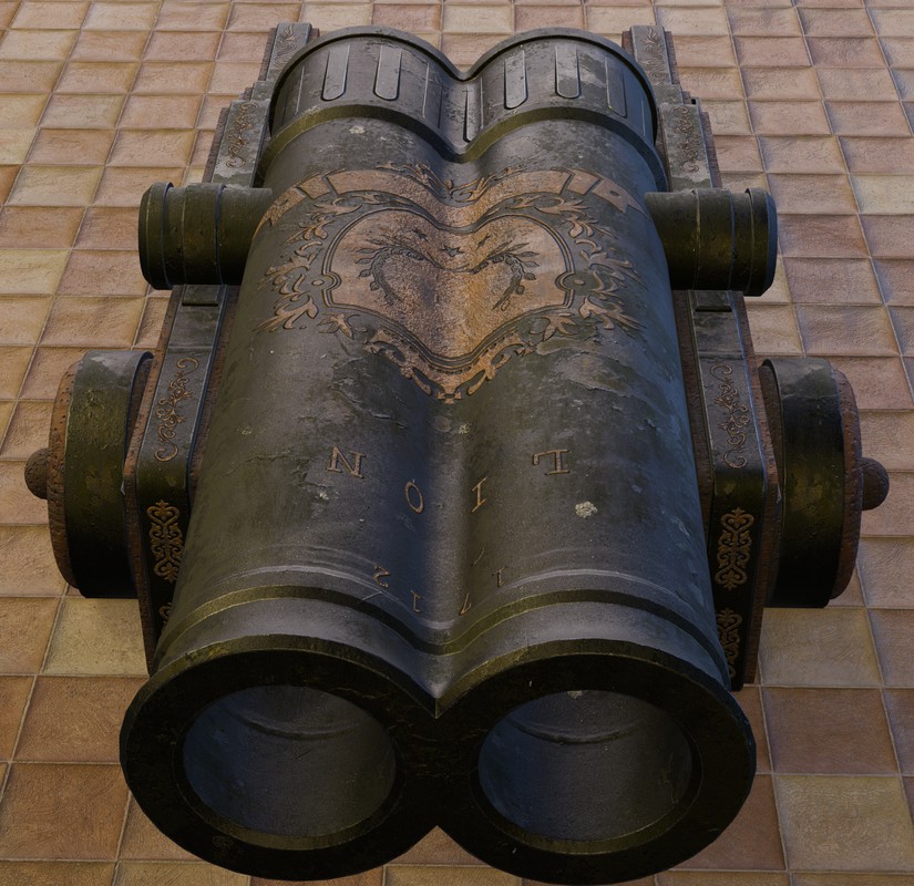 Thunderstrike Double Barrel Ornate Historical Cannon