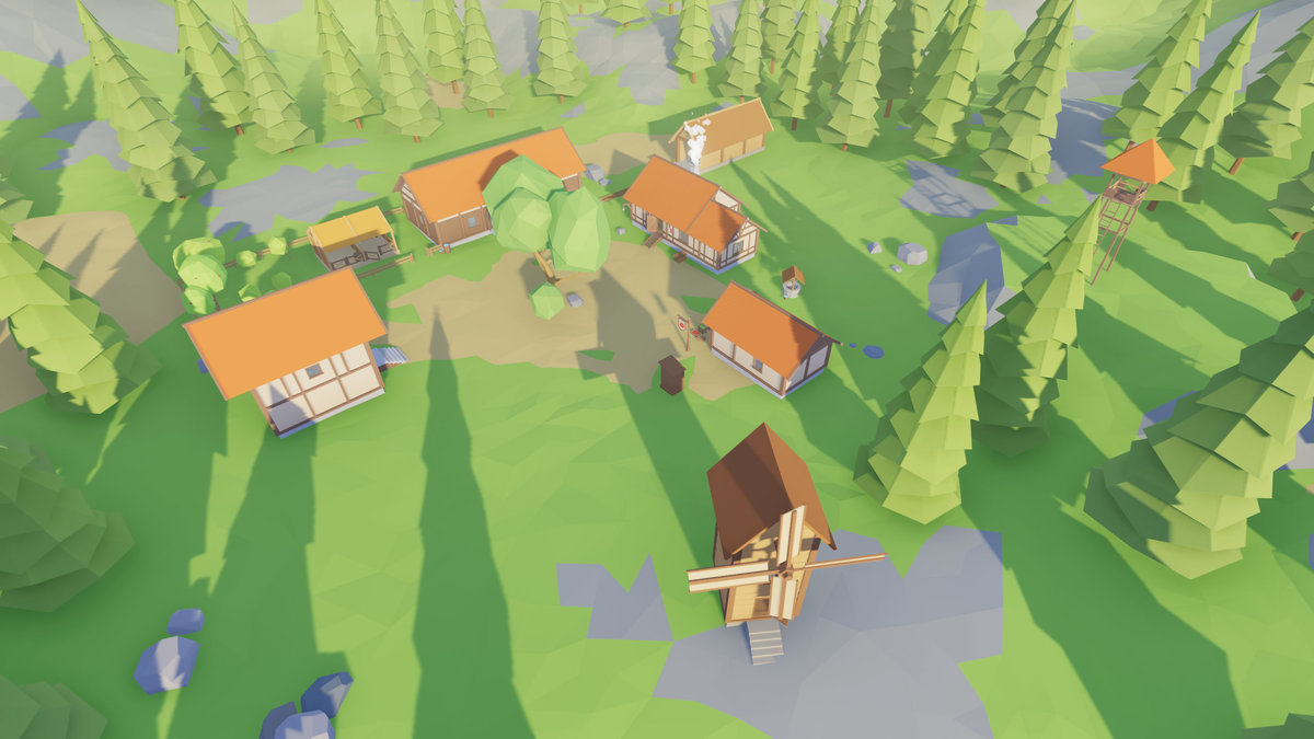 Low Poly Modular Medieval Buildings Pack