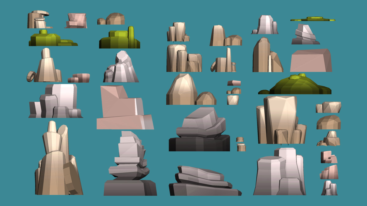 Low Poly Stylized Tiny Forest