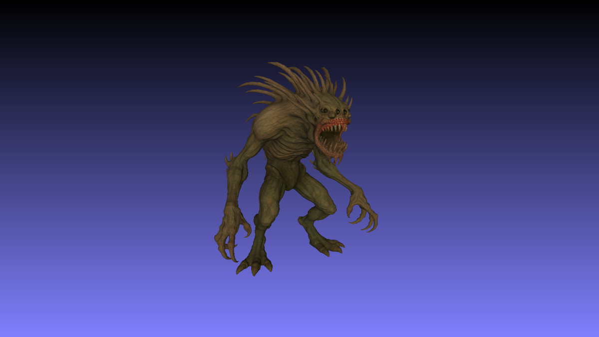 Dravhun - Rigged Low-Poly Cave Monster 3D Model