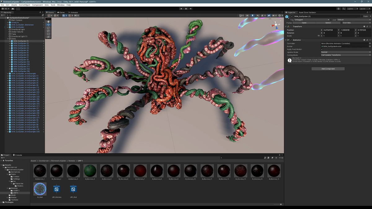 Biolines Gut Spider: A monster arachnid character for horror and fantasy games