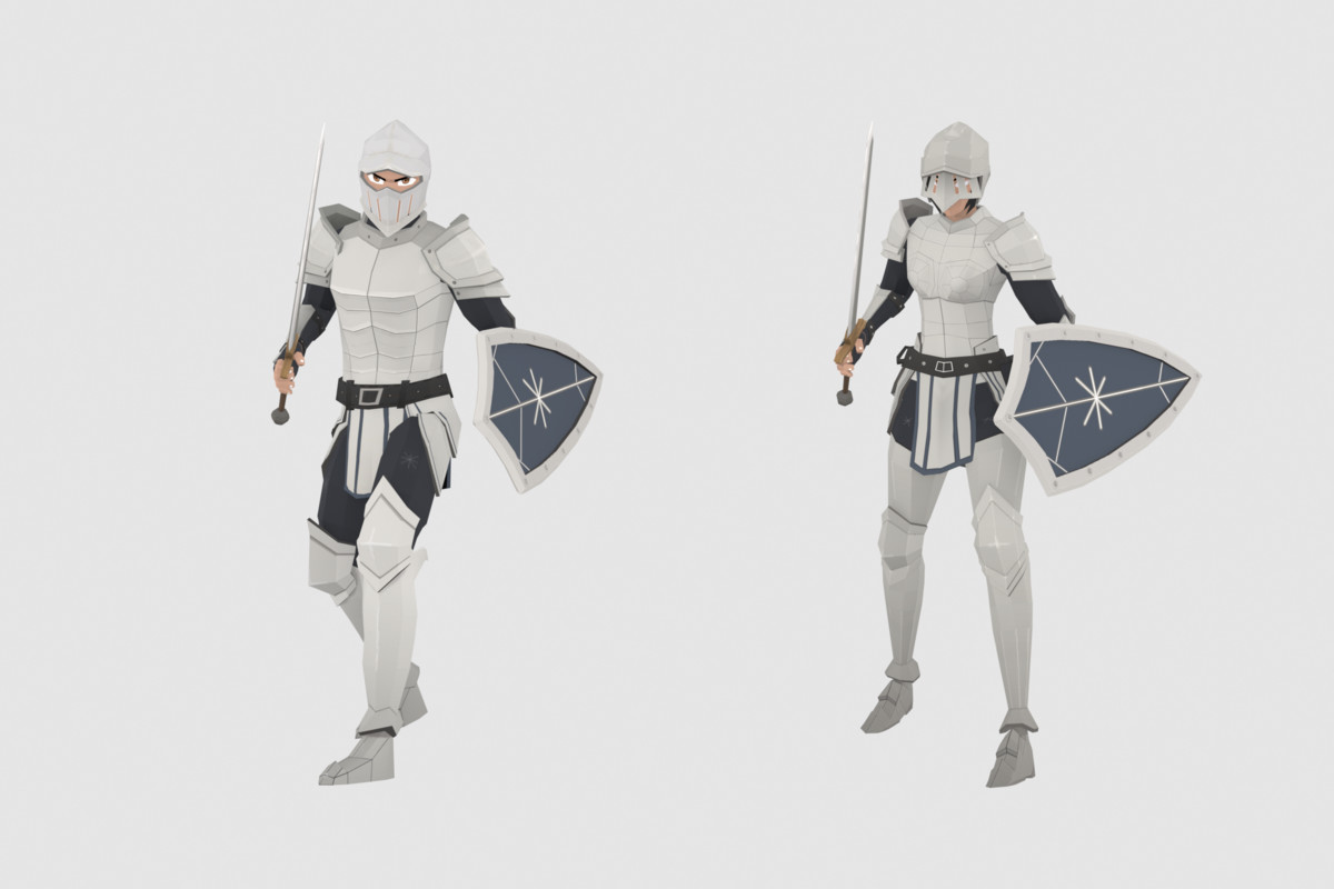 Stylized Knight Warriors Pack - Animated Characters (Male & Female)