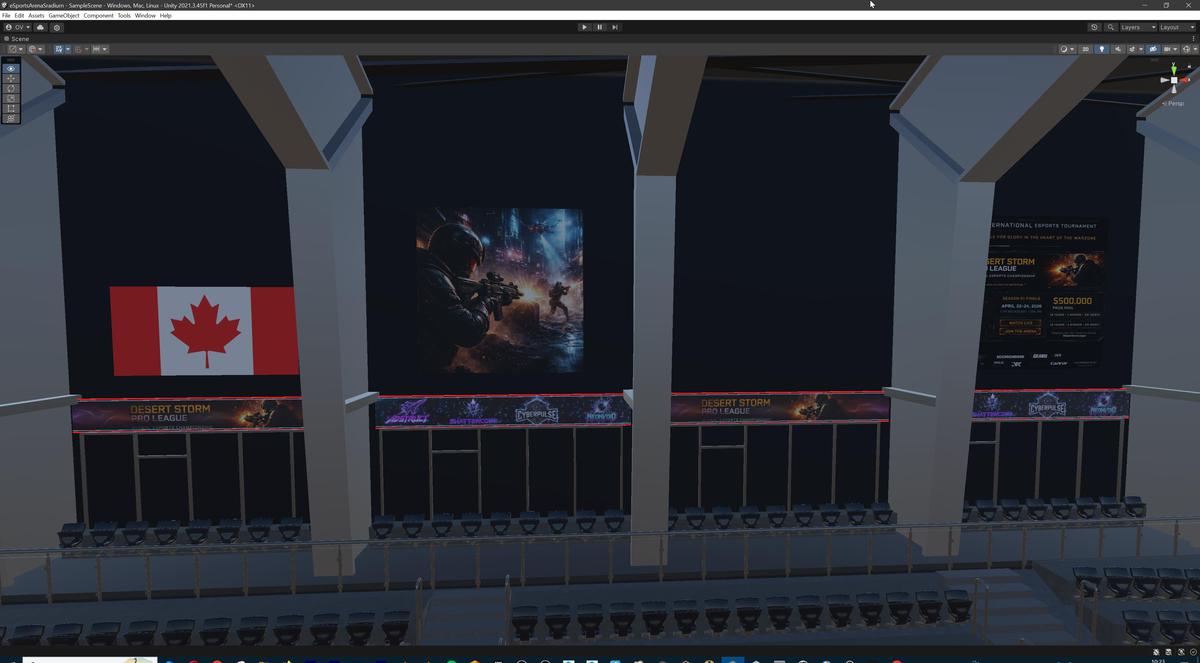 Futuristic Esports Arena Stadium – Tournament Stage 3d Environment Level