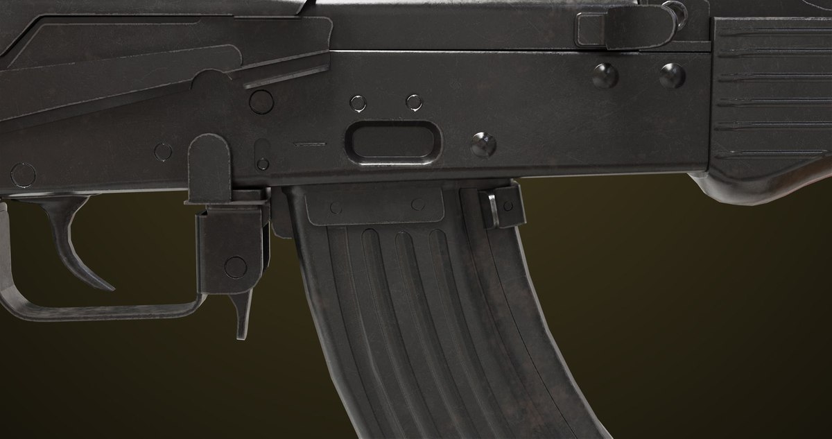 Light Machine Gun 10 Black URP HDRP Textures