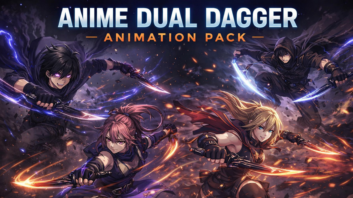 Anime Dual Dagger Animation Pack