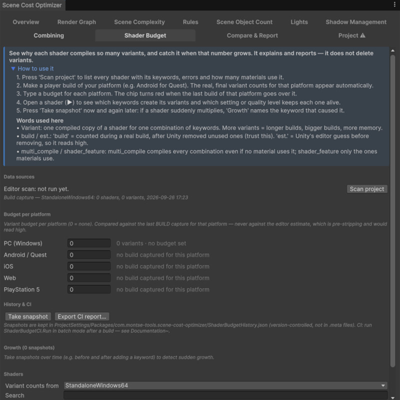 Scene Cost Optimizer — Combines, Fixes and Upgrades your Scene