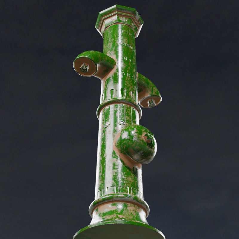 Vintage Cast Iron Fire Hydrant – Low Poly PBR with LODs