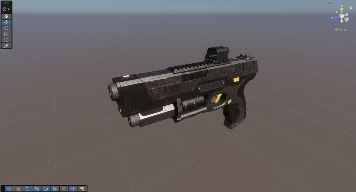 Sci-fi Weapon - Game Ready Pistol