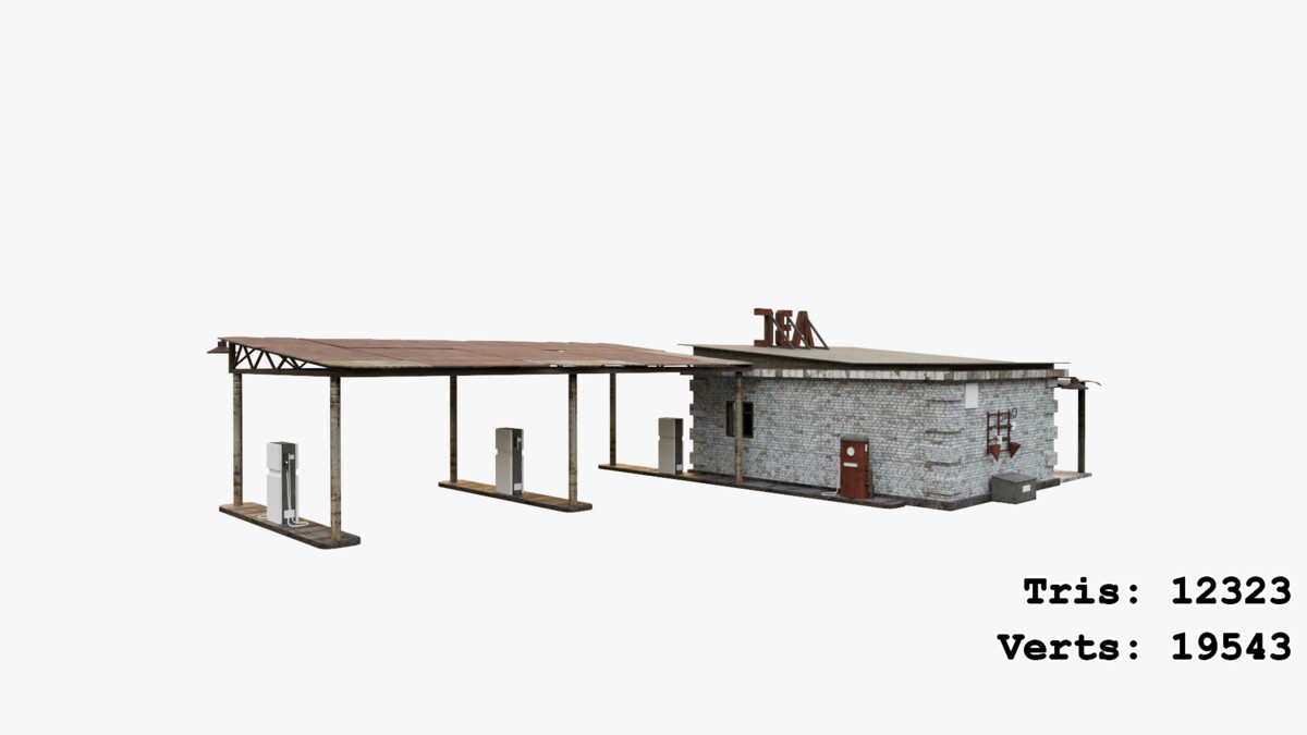 Abandoned Apocalyptic Gas Station