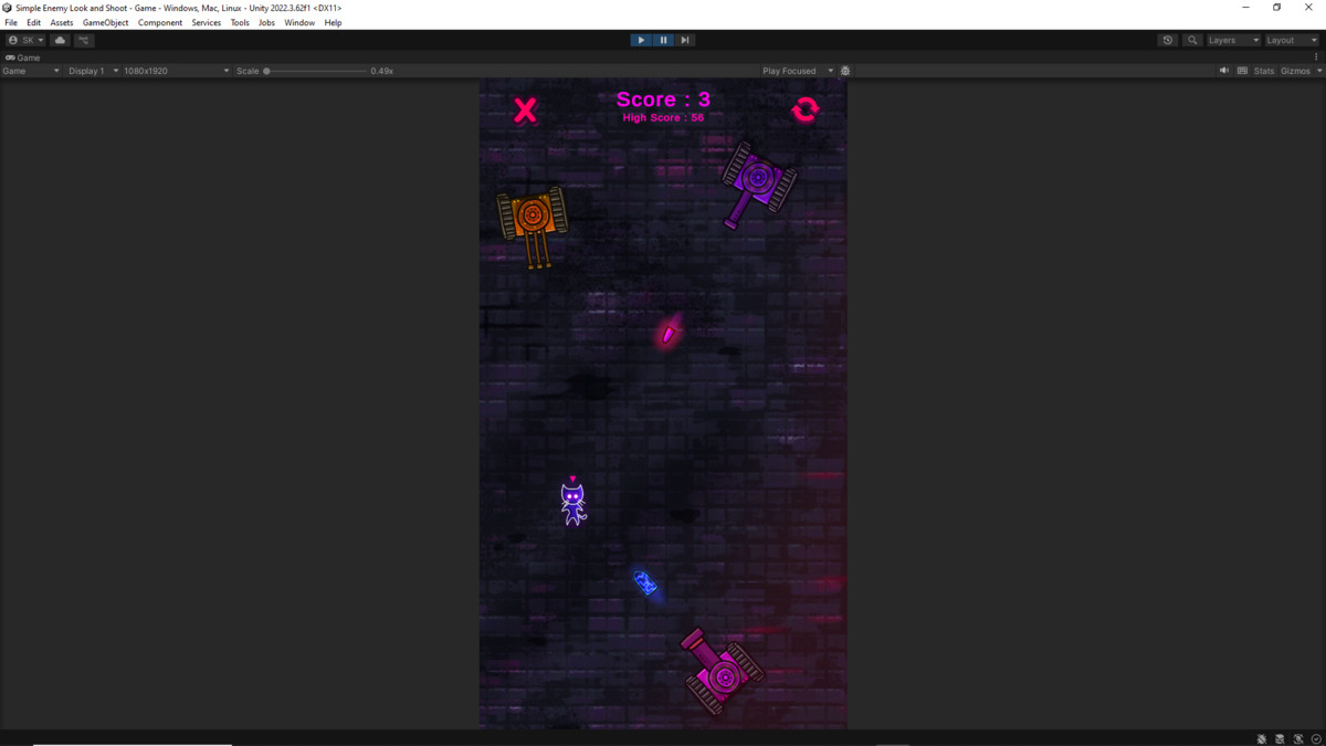 Bullet Hell Survival Template (2D)