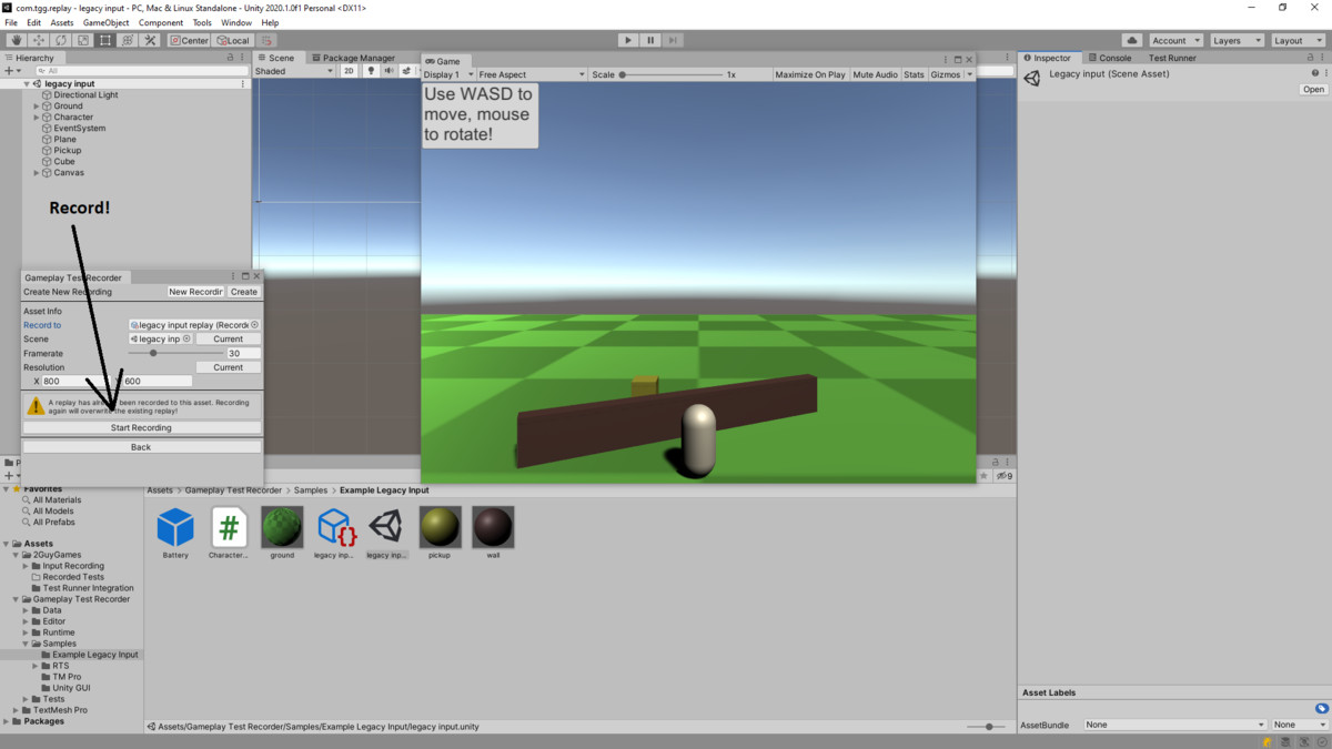 Gameplay Test Recorder