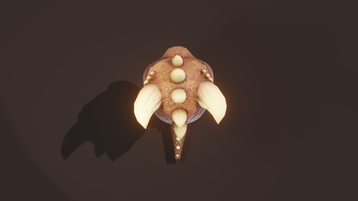 Cartoon Brown Dinosaur 3D Model (Low-Poly, Game-Ready, Animated, Built-In)