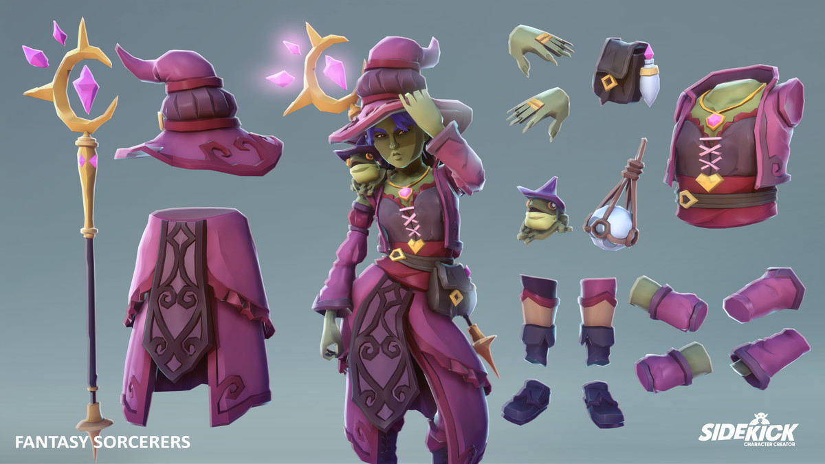 Fantasy Sorcerers – Sidekick Modular Characters by Synty