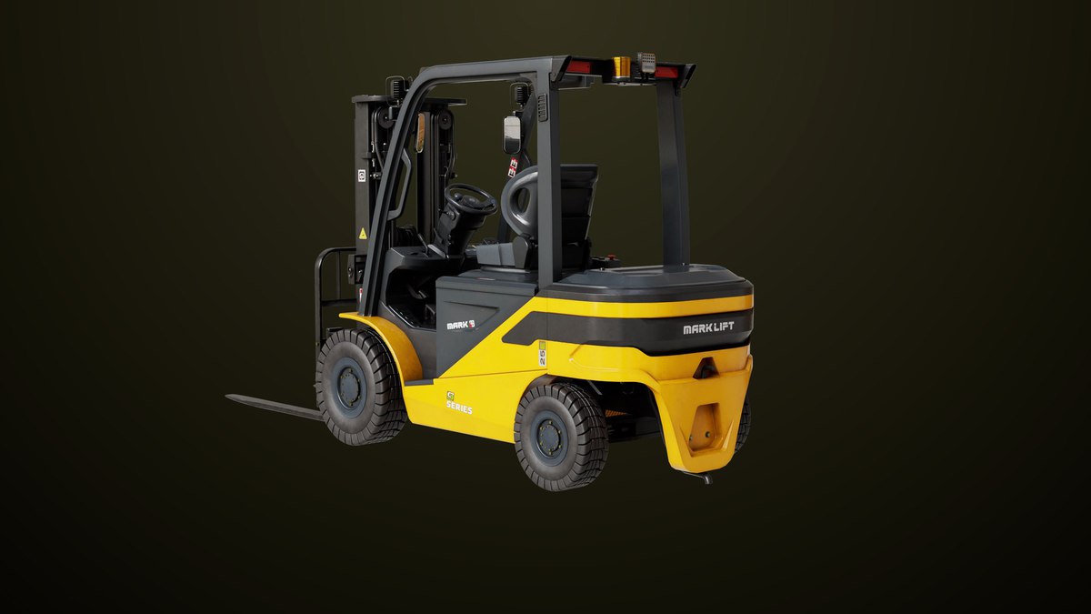 Forklift Trucks and Pallet Yellow Collection URP HDRP Textures