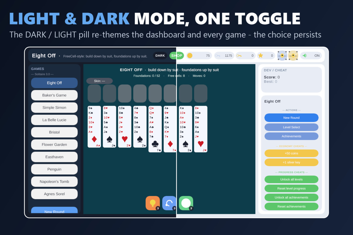 Mini Game Templates Solitaire 3.0 - 10 Solitaire Starters for Unity