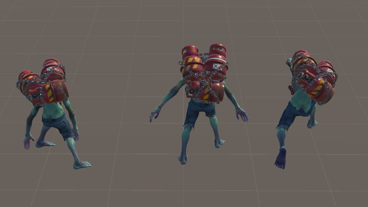 TNT-armed Zombie with a Stopwatch | Stylized