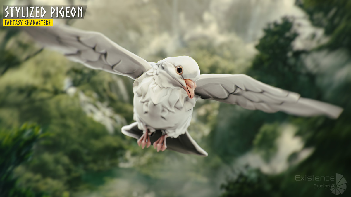 White Pigeon - Flying System - Bird Behavior