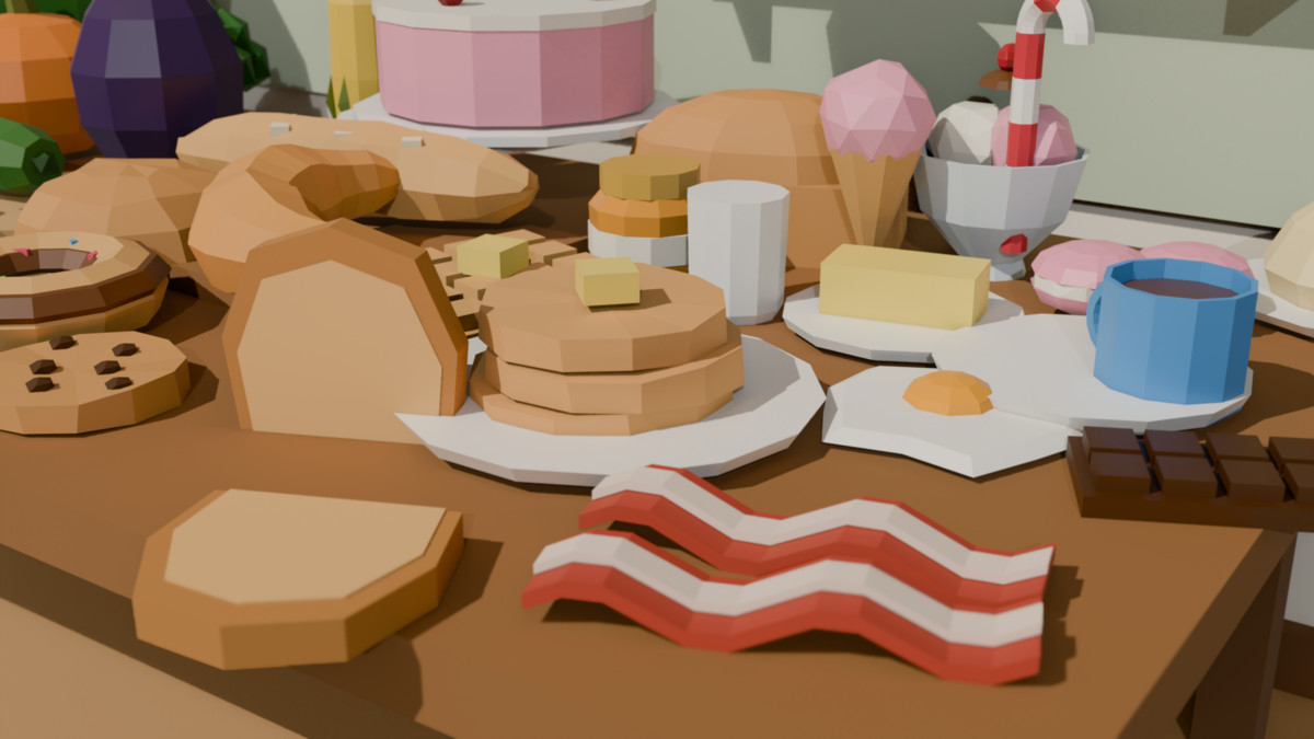 Low Poly Food Pack - 220+ Models
