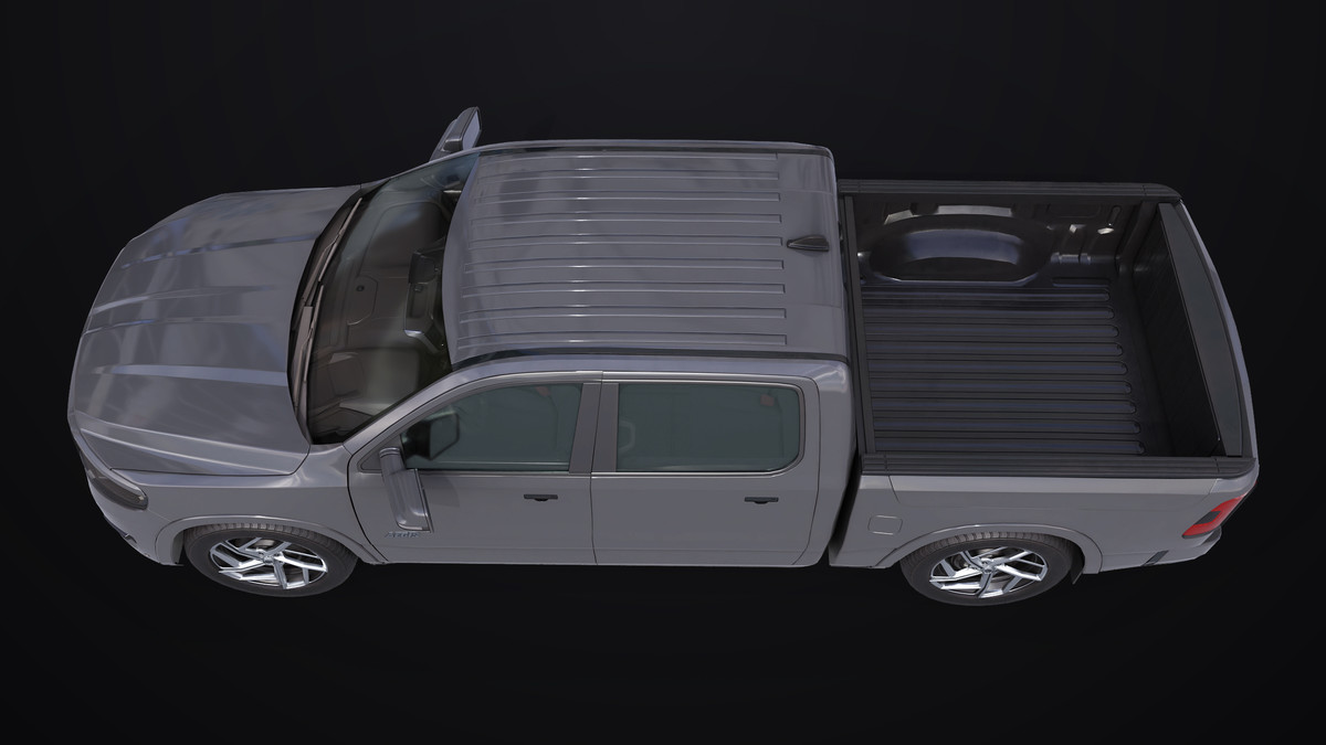 Pickup Truck 03 Grey and White URP HDRP Textures