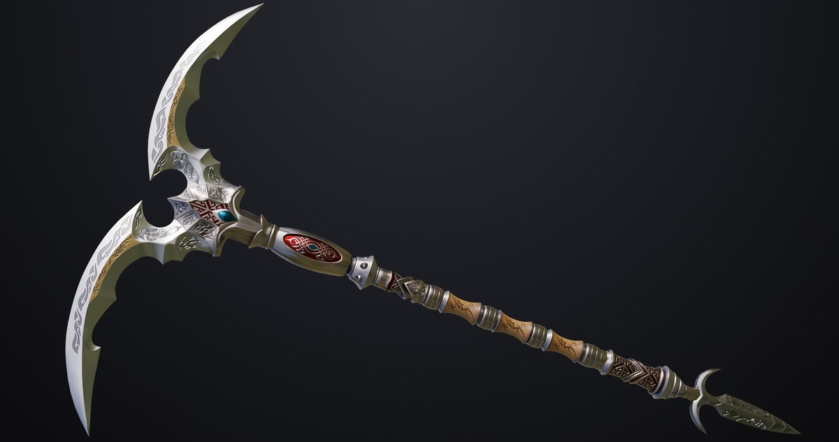 3 Medieval Battle Axes URP HDRP Textures