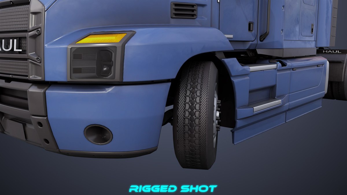 Heavy Truck Blue Chassis 05 URP HDRP Textures