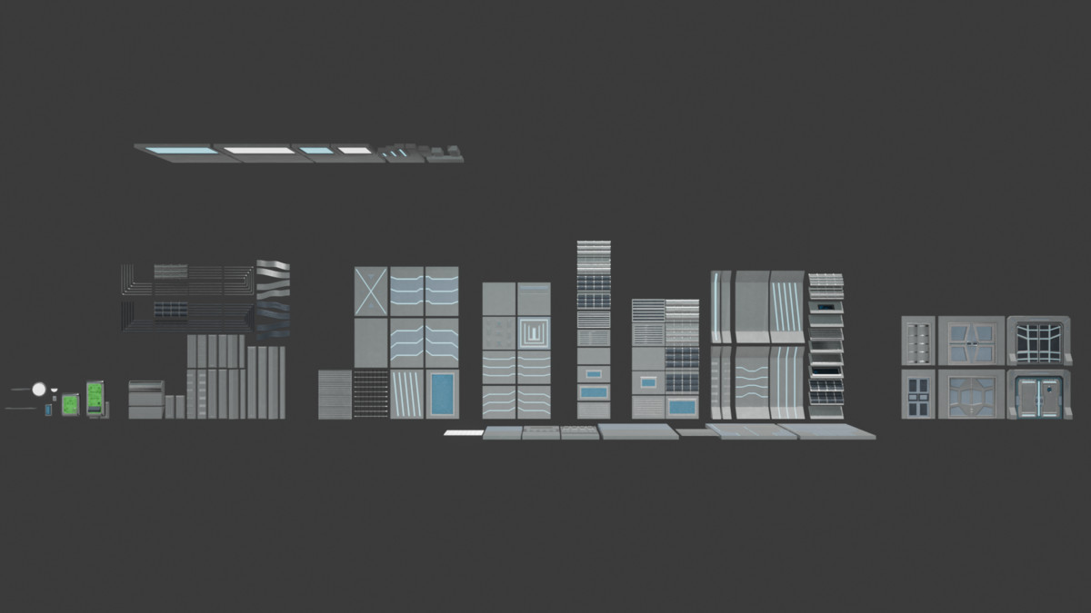 Modular_SciFi_Pack (146 Objects, LowPoly)